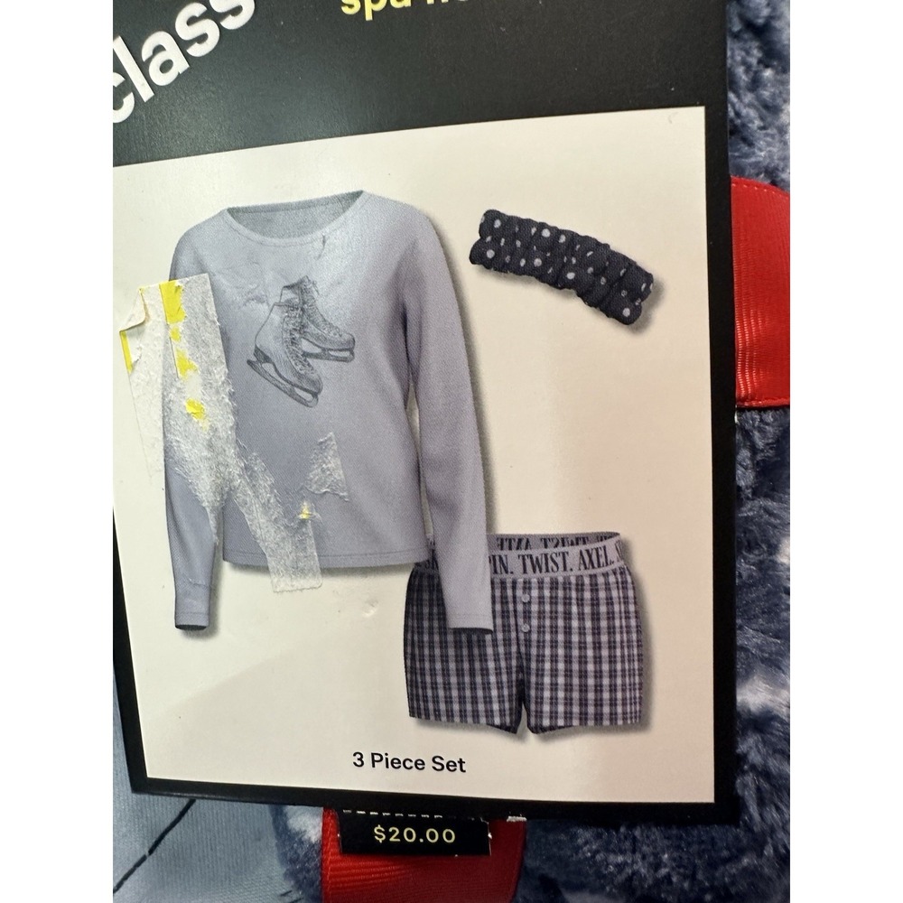 Art‎ Class Long Sleeve Pajama Set With Black Headband Size XXLarge Youth